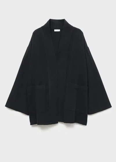 Mango Teen Veste Kimono Bambula Noir - Fille - L -