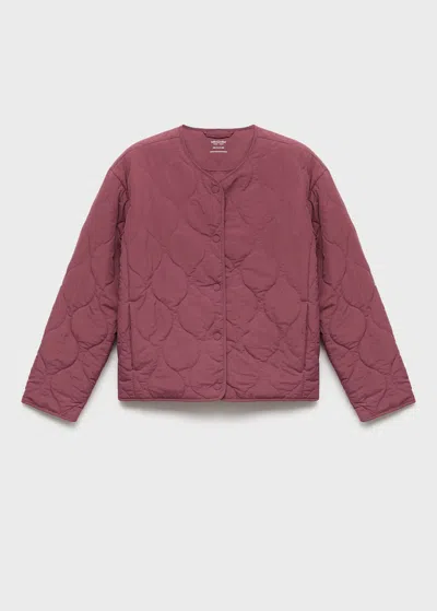 Mango Teen Parka Burgundy