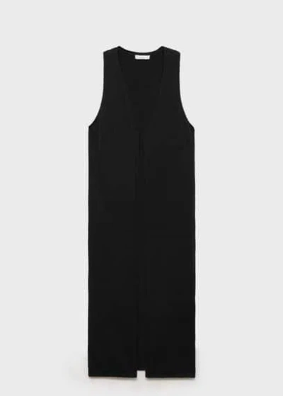 Mango Teen Waistcoat Black