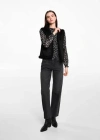 Mango Teen Waistcoat Black In Black