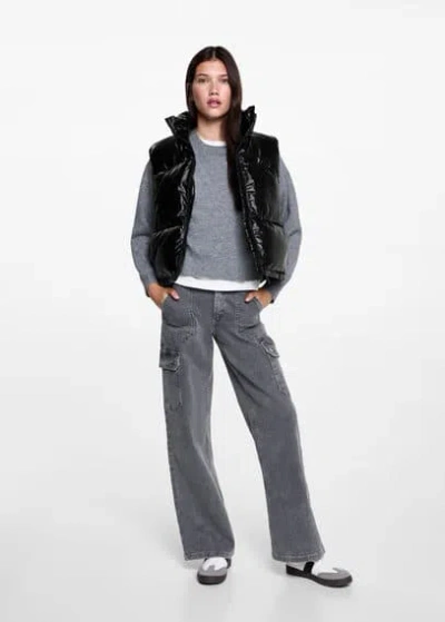Mango Teen - Gilet Noir - Xl - Fille