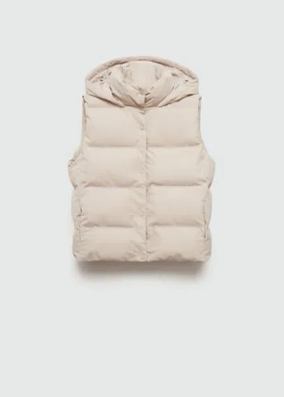 Mango Teen Waistcoat Ecru