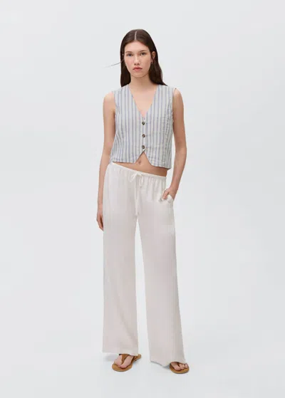 Mango Teen Waistcoat Off White