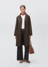 Mango Teen Worn-effect Trench Coat Brown In Brown