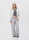 Mango Teen Zipped Hoodie Light Heather Grey In Gray