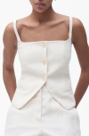 Mango Tempo Vest In Ecru