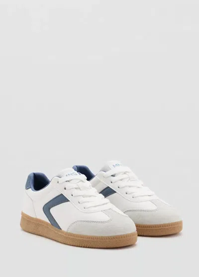 Mango Kids' Tennis Combinées À Lacets In Blanc