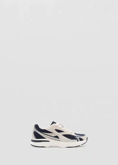Mango Kids' Tennis Combinées À Lacets In Bleu Marine
