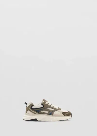Mango Kids' Tennis Combinées À Lacets In Kaki