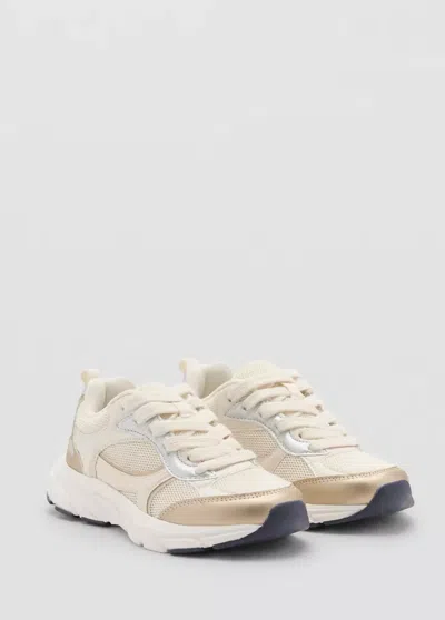 Mango Kids' Tennis Combinées Bicolores In Silver