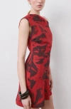 Mango Texture One-shoulder Minidress In Multi