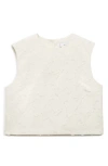 Mango Texture Sleeveless Crop Top In Neutral
