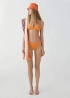 Mango Textured Bikini Top Orange