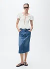 Mango Textured Blouse With Bow Closure Ecru In Ecru