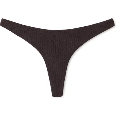 Mango Textured Brazilian Bikini Bottoms In Multi