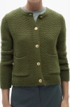Mango Knitted Jacket Khaki In Khaki Green