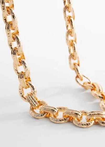 Mango Textured Chain Necklace Gold In Or