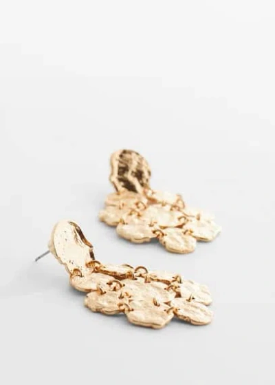 Mango Textured Coin Earrings Gold