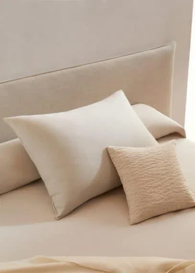 Mango Textured Cotton Cushion Cover 70x90cm Sand