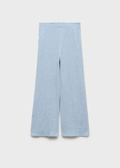 Mango Pantalon Bleu Ciel - Enfants - 9-10 Ans -  Kids