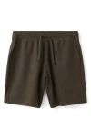 Mango Textured Drawstring Bermuda Shorts In Brown
