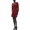Mango Dress Maroon In Maroon