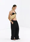 Mango Textured Shoulder Bag In Leather
