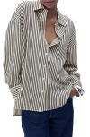 Mango Textured Stripe Button-up Shirt