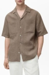 Mango Men's Slim-fit Cotton-blend Shirt