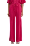 MANGO MANGO TEXTURED WIDE LEG DRAWSTRING PANTS