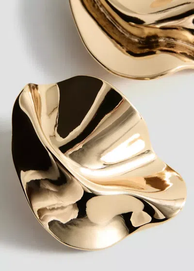 Mango Textured-relief Earrings In Gold
