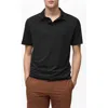 Mango Thermoregulating Performance Slim Fit Stretch Polo In Black