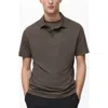Mango Thermoregulating Performance Slim Fit Stretch Polo In Medium Green