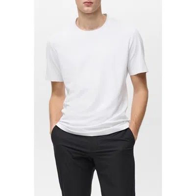 Mango Thermoregulating Performance Slim Fit Stretch T-shirt In White
