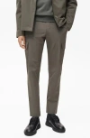 Mango Thermoregulating Slim Comfort Stretch Cargo Pants In Green