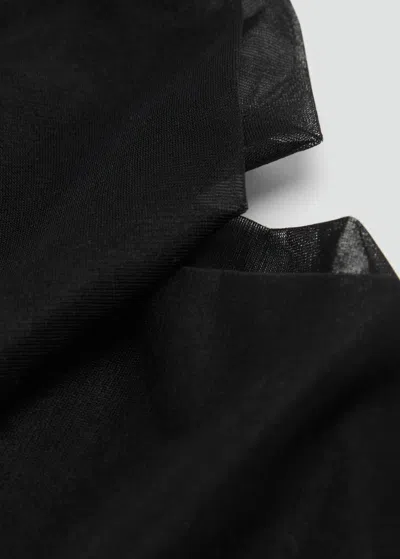 Mango Thin Veiled Tights Black