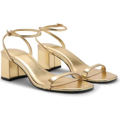 Mango Tica Ankle Strap Sandal In Gold