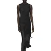 Mango Tie Back Asymmetric Satin Top In Black