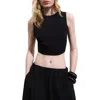 Mango Crop Top With Bow On The Back Black In Black