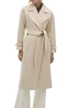 Mango Tie Belt Wool Blend Coat