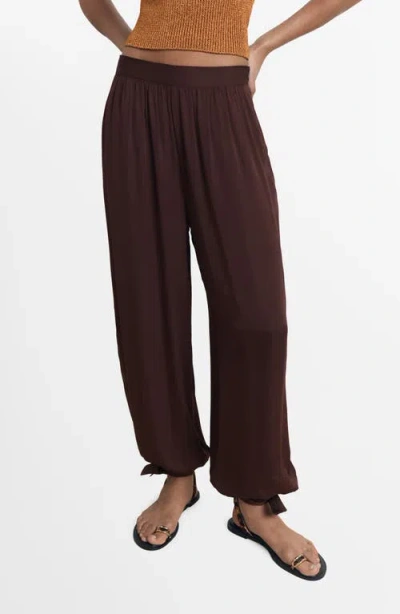 MANGO MANGO TIE CUFF BALLOON PANTS