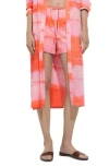 Mango Tie Dye Elastic Waist Drawstring Shorts In Multi