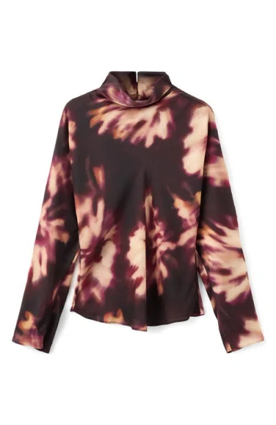 MANGO MANGO TIE DYE MOCK NECK TOP