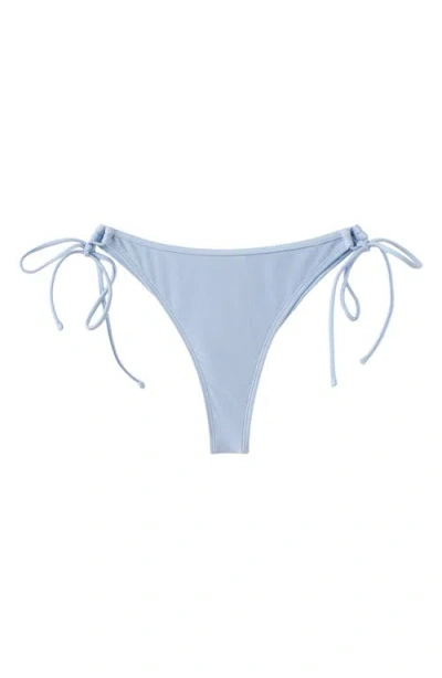 Mango Tie Side Bikini Bottoms In Blue