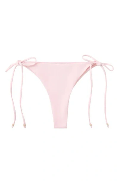 Mango Tie Side Bikini Bottoms In Pink
