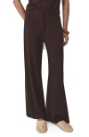 Mango Tie Waist Wide Leg Pants In Chocolate
