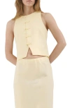 Mango Toggle Closure Vest In White