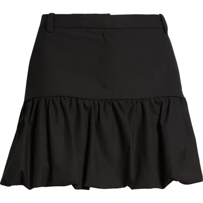 Mango Tom Bubble Hem Miniskirt In Black