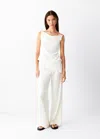 Mango Top Ajusté Asymétrique In White
