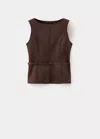 Mango Top Ante In Marron